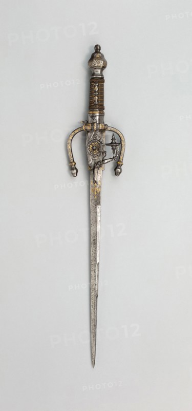 Dagger with Wheel-Lock Pistol, 1600/25, Italian, Italy, Steel, wood, iron, brass, and copper, L. 52 cm (20 1/2 in.)