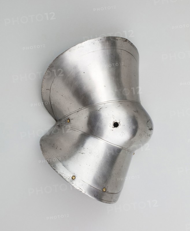 Reinforce for the Left Cowter for Use in the Tilt, c. 1560, Northern Italian, Northern Italy, Steel, H 26.67 cm (10 1/2 in.), W 26.67 cm (10 1/2 in.),  D 17.78 cm (7 in.)