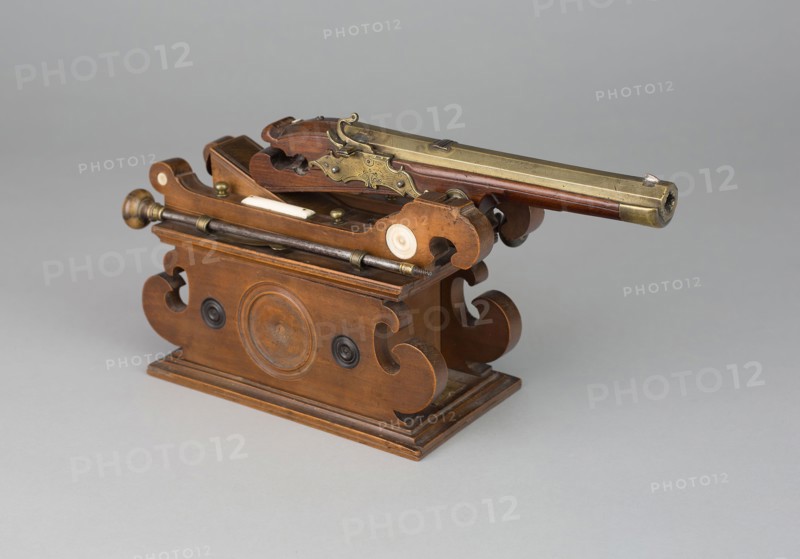 Miniature Model of a Wall Gun, 1670/1700, German, Germany, Brass, wood, ivory, and ebony, Barrel length: 6 3/8 in. (16.2 cm)