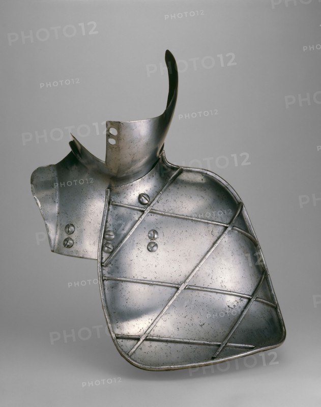 Reinforcing Bevor and Grandguard for the Joust, c. 1560, South German, Augsburg, Augsburg, Steel, H. 62.2 cm (24 1/2 in.)