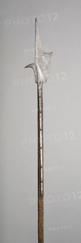 Halberd, c. 1500, German or Swiss, Germany, Steel and oak, Blade L. 41.3 cm (16 1/4 in.)