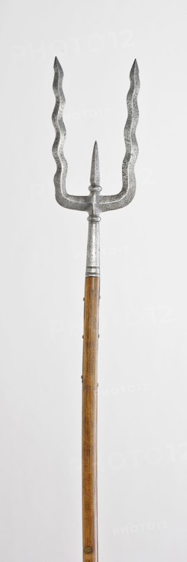 Military Fork, 1550/1600, Northern Italian, Northern Italy, Steel and wood (ash), L. 245.1 cm (96 1/2 in.)