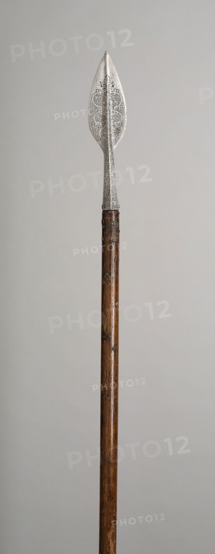 Boar Spear, 1575/1600, German, Saxony, Saxony, Steel, brass, and ash, L. 172.7 cm (68 in.)