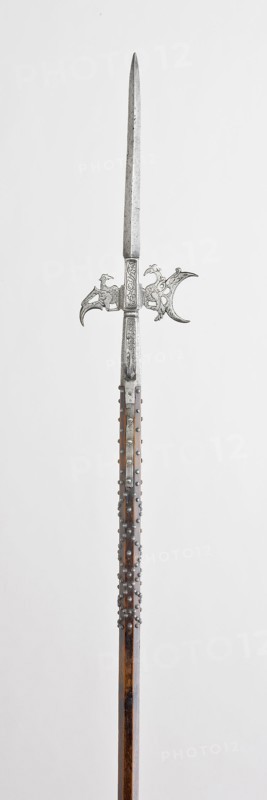 Halberd, 1620/50, Flemish, Flanders, Steel, iron, and wood, L. 214.6 cm (84 1/2 in.)