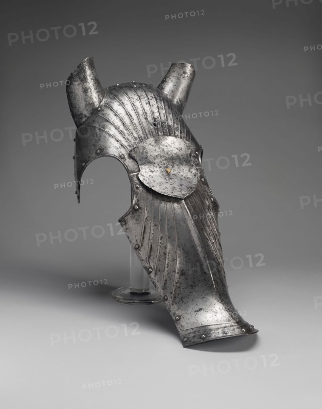 Shaffron, c. 1520, Southern German, Nuremberg, Nuremberg, Steel and leather, 23 1/4 x 11 1/4 in.