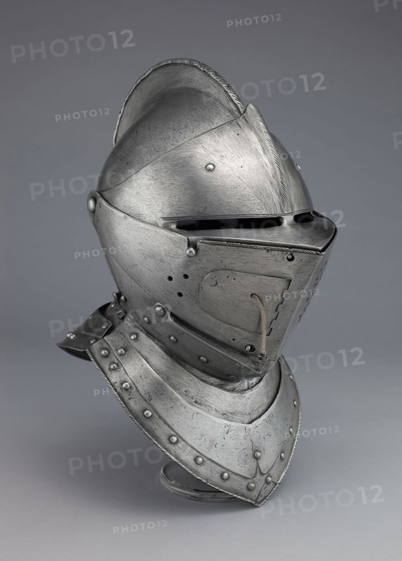 Close Helmet for the Tourney, 1600/10, South German, probably Augsburg, Augsburg, Steel and leather, H. 33.8 cm (13 1/4 in.)
