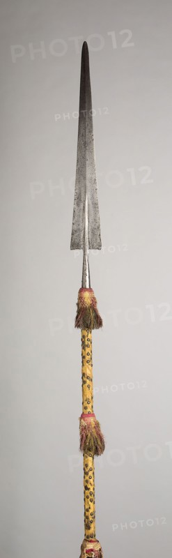 Langebeve, 1530, Italian, Italy, Steel, wood (oak), silk, and brass, Blade with socket L. 90.8 cm (35 3/4 in.)