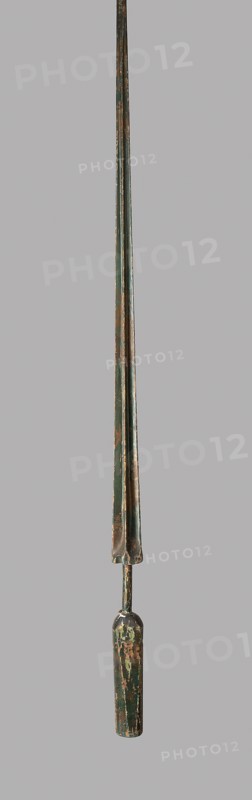 Jousting Lance, 18th century, possibly 16th century, German, Germany, Iron, wood (pine), gesso, and paint, L. 332.74 cm (131 in.)