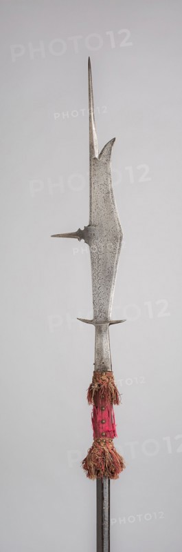 Bill (Ronca), 16th century, Italian, Italy, Steel, wood, silk, and brass, Blade and socket L. 85.4 cm (33 5/8 in.)