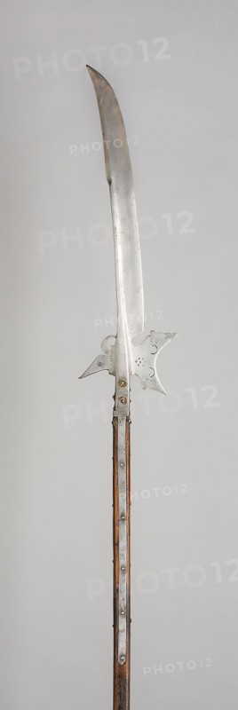 Glaive-Halberd, 1650, German (Bavaria), Germany, Steel, wood (oak), and iron, L. 257.8 cm (101 1/2 in.)