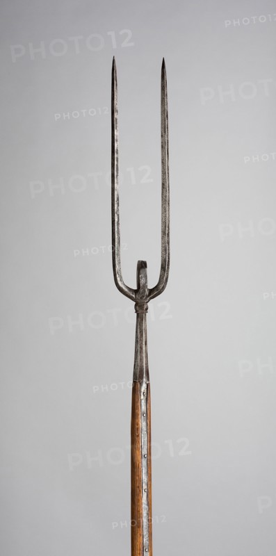 Military Fork, 1600/1700, French, France, Steel, wood (oak), and brass, L. 223.5 cm (88 in.)