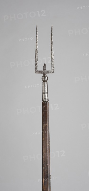 Military Fork, 1600/1700, French, France, Steel and wood (modern pine), Blade with socket L. 29.8 cm (11 3/4 in.)