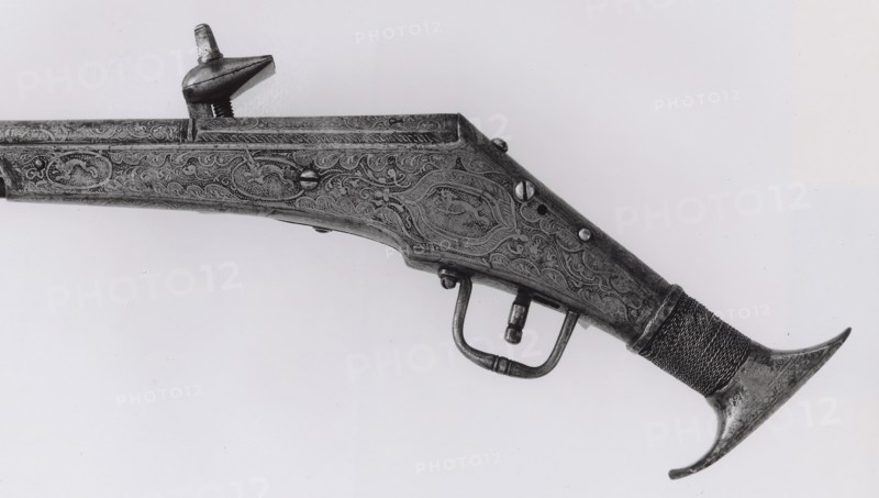 Wheellock Pistol, 1590/1600, Barrel smith: Peter Danner, (German, active 1582–1602) Nuremberg, Nuremberg, Steel, iron, gilding, and brass, L. 38.1 cm (15 in.)