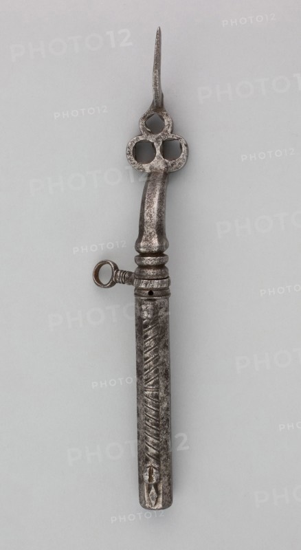 Wheellock Spanner with Powder Measure and Screwdriver, 17th century, German, Germany, Iron, L. 18 cm (7 1/8 in.)