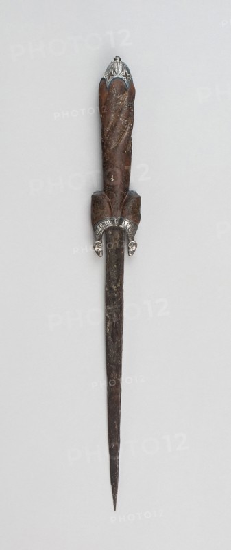 Ballock Dagger, 1450/1500, German, Germany, Steel, silver, and wood, L. 36.8 cm (14 1/2 in.)