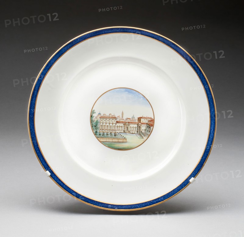 Plate, Early 19th century, Italy, Naples, Naples, Porcelain with polychrome enamels and gilding, Diam 24 cm (9 1/2 in.).