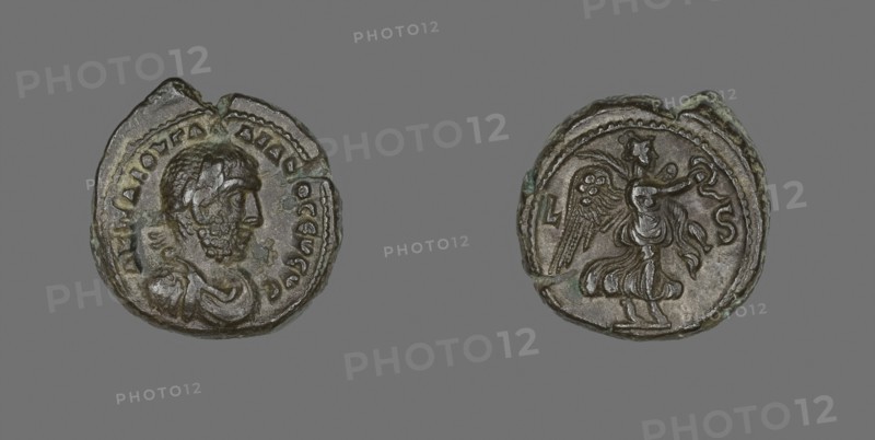 Coin Portraying Emperor Gallienus, AD 253/260, Roman, minted in Alexandria, Egypt, Roman Empire, Billon, Diam. 2.5 cm, 12.59 g