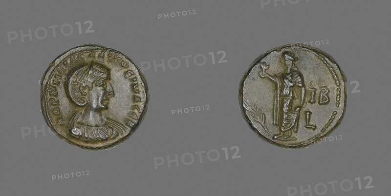 Coin Portraying Empress Salonina (wife of Gallienus), AD 254/268, Roman, minted in Alexandria, Egypt, Roman Empire, Billon, Diam. 2.2 cm, 10.32 g