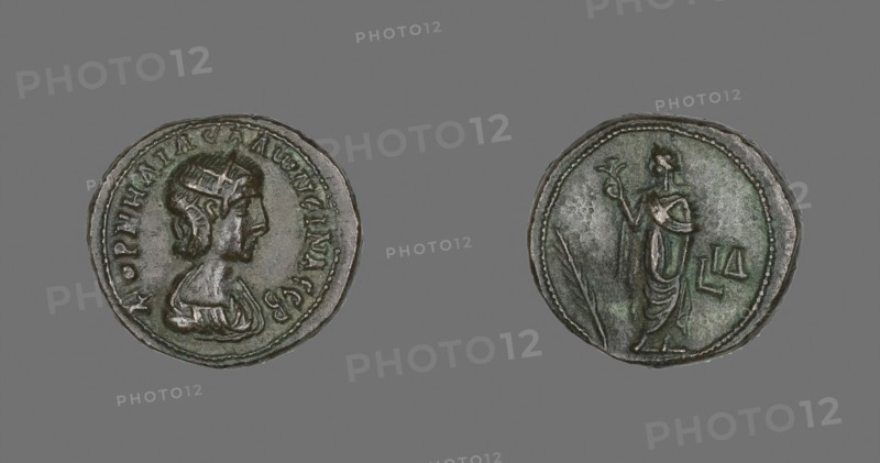 Coin Portraying Empress Salonina (wife of Gallienus), AD 254/268, Roman, minted in Alexandria, Egypt, Roman Empire, Billon, Diam. 2.3 cm, 9.90 g