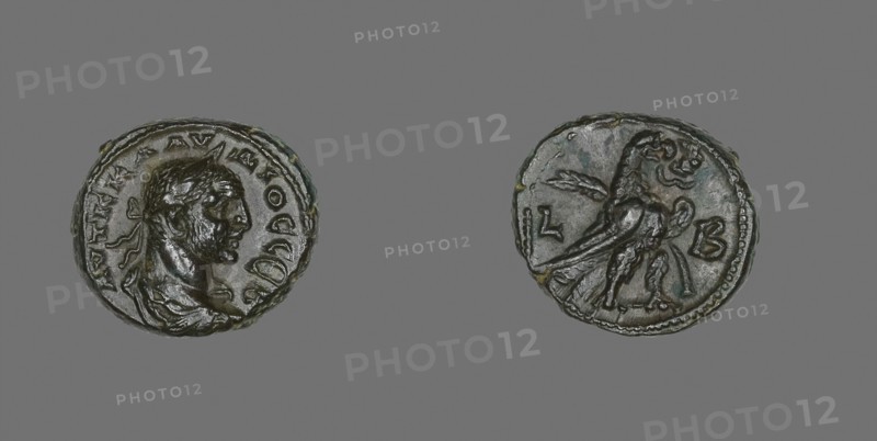 Coin Portraying Emperor Claudius II Gothicus, AD 268/270, Roman, minted in Alexandria, Egypt, Roman Empire, Billon, Diam. 2.3 cm, 10.27 g