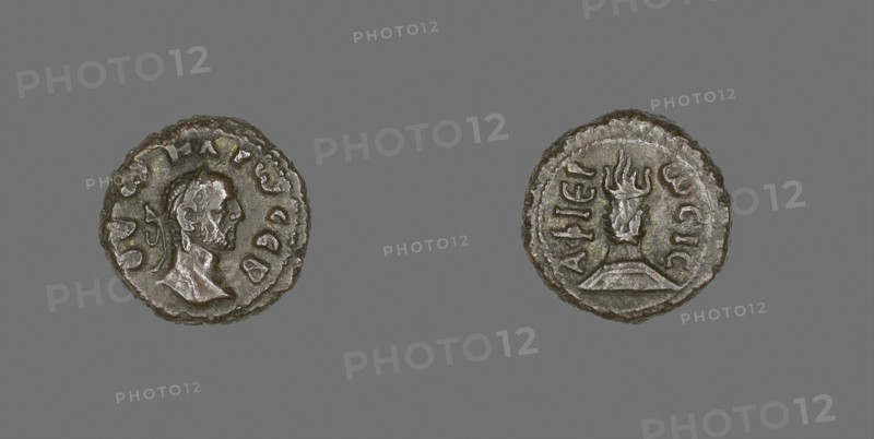 Coin Portraying Emperor Carus, AD 282/283, Roman, minted in Alexandria, Egypt, Roman Empire, Billon, Diam. 2 cm, 7.71 g