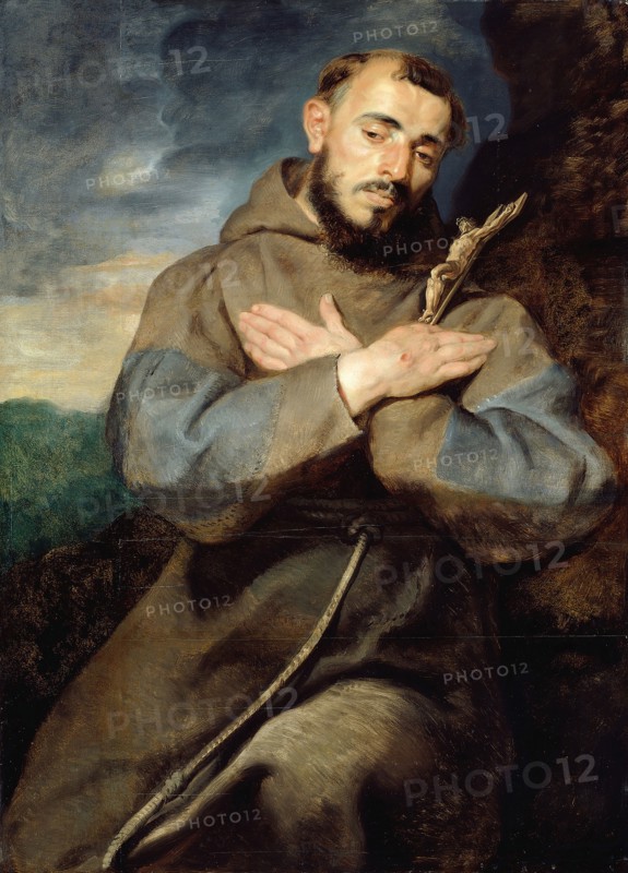 Saint Francis, c. 1615, Peter Paul Rubens, Flemish, 1577-1640, Flanders, Oil on panel, 43 1/4 × 31 in. (99 × 78.8 cm)