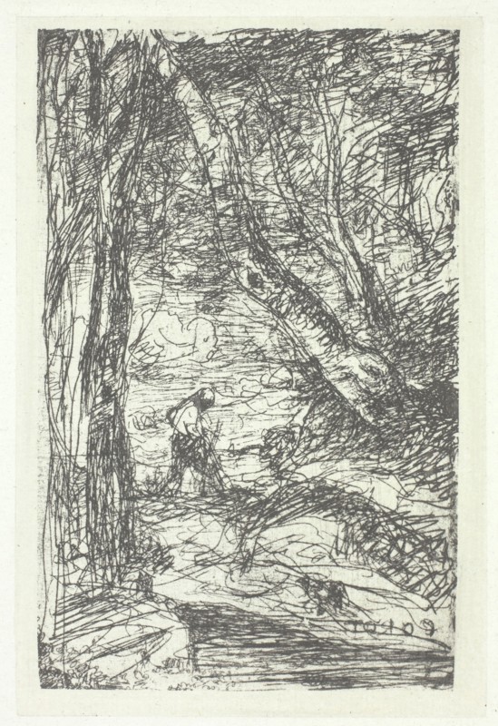 Le bucheron, possibly 1857, printed 1982, Charles Nègre, French, 1820–1880, France, Photogravure, from the portfolio Charles Negre: Treize Heliogravures, 1854–1857, 12.5 × 11 cm