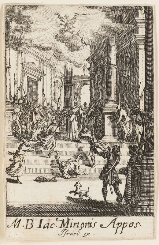 Martyrdom of Saint John, the Minor, plate seven from The Martyrdoms of the Apostles, n.d., Jacques Callot, French, 1592-1635, France, Etching on paper, 72 × 47 mm