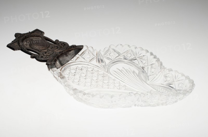 Bowl, c. 1900, Russian, Russia, Glass with silver mount, 36.8 x 19.1 cm (14 1/2 x 7 1/2 in.)