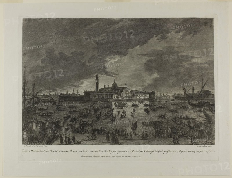 San Giorgio Maggiore, n.d., Giovanni Battista Brustolini, Italian, 1712-1796, Italy, Etching and engraving on paper, 290 x 442 mm (image), 333 x 458 mm (plate), 398 x 520 mm (sheet)
