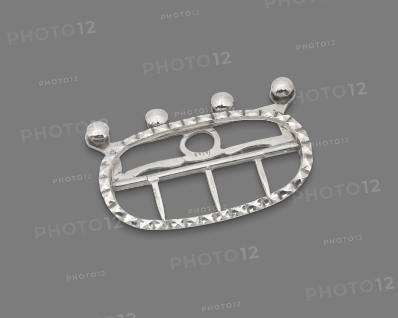 Stock Buckle, 1745/75, Daniel Dupuy, American, 1719–1807, Philadelphia, Philadelphia, Silver, 0.5 × 5.4 × 3.2 cm (3/16 × 2 1/8 × 1 1/4 in.)