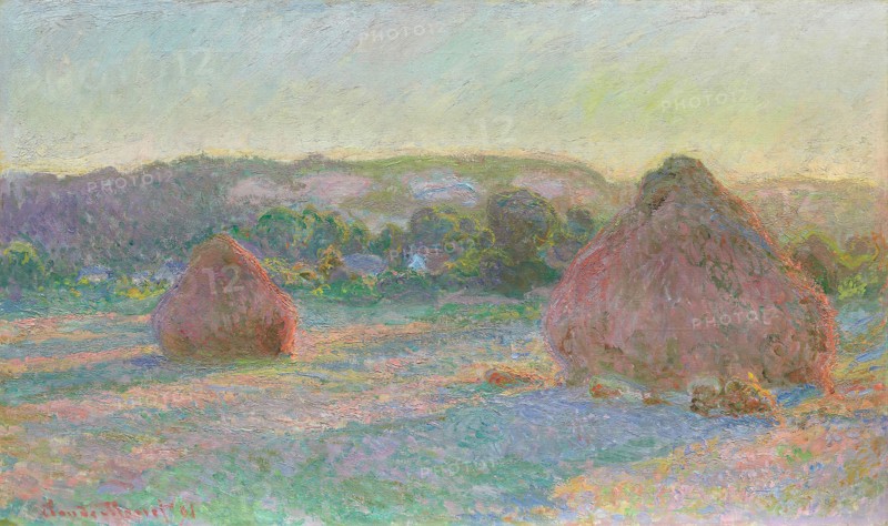 Stacks of Wheat (End of Summer), 1890/91, Claude Monet, French, 1840-1926, France, Oil on canvas, 60 × 100.5 cm (23 5/8 × 39 9/16 in.)