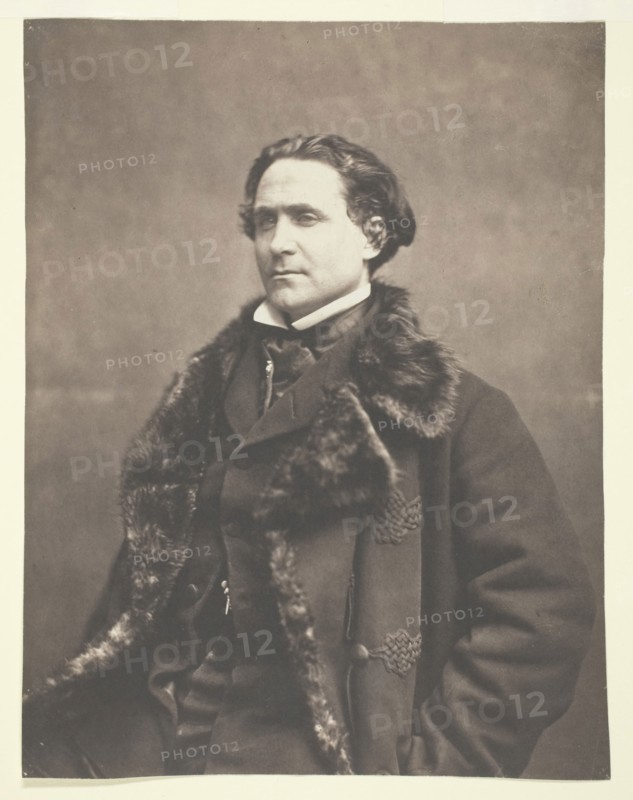 Portrait of La Fontaine, c. 1854–1860, Nadar (Gaspard Félix Tournachon), French, 1820–1910, France, Salted paper print, 22.4 × 17.3 cm (image/paper)