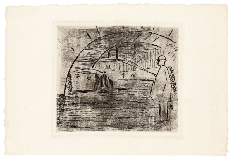 The Arch of the Bridge, 1874, Édouard Manet (French, 1832-1883), printed by Auguste Delâtre (French, 1822-1907), written by Charles Cros (French, 1842-1888), France, Etching and aquatint in black on ivory laid paper, 118 × 136 mm (image), 130 × 147 mm (plate), 170 × 250 mm (sheet)
