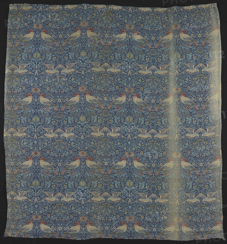 Bird (Formerly a Curtain), 1878 (produced 1878/1940), Designed by William Morris (English, 1834–1896), Produced by Morris & Company, 1875–1940, Woven at Queen Square or Merton Abbey Works, England, London or Surrey, Wimbledon, England, Wool, plain weave double cloth of three complementary sets of warps and wefts, 213.5 × 197.3 cm (84 1/8 × 77 5/8 in.)