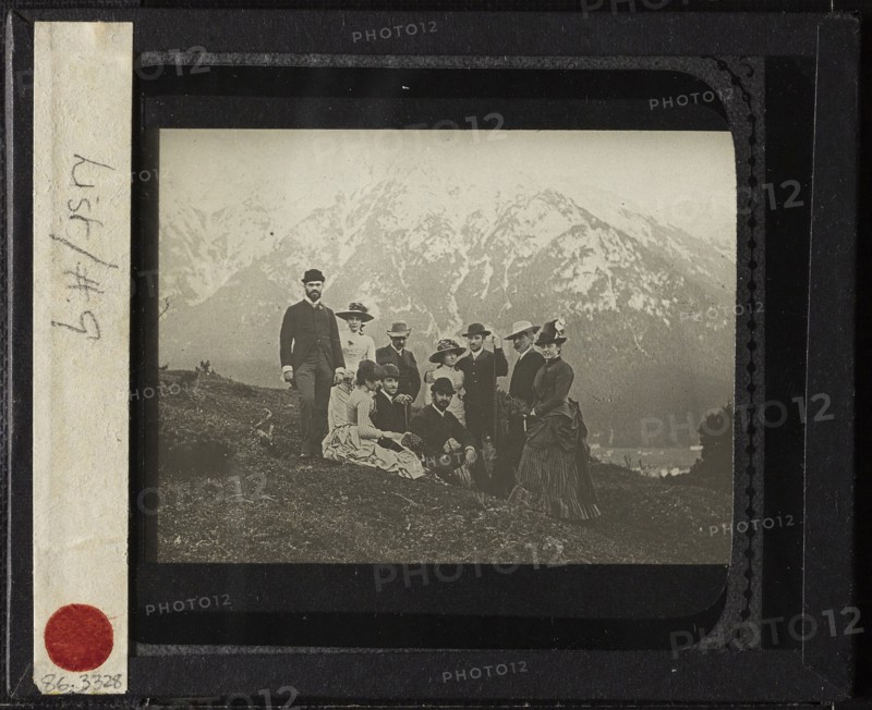 Family & Friends at Mittenwalk, c. 1884, Alfred Stieglitz, American, 1864–1946, United States, Lantern slide, 3 1/4 x 4 in., Fragment, A.D. 1476/1532, Chuquibamba, Probably south coast, Peru, Peru, Brocaded interlocking tapestry (old card)