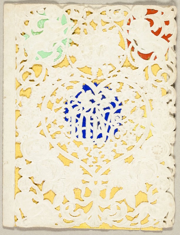 Love (Valentine), 1855–60, Unknown Artist, American or English, 19th century, United States, Collaged elements under cut and embossed (designed) ivory wove paper, 95 x 73 mm (folded sheet)