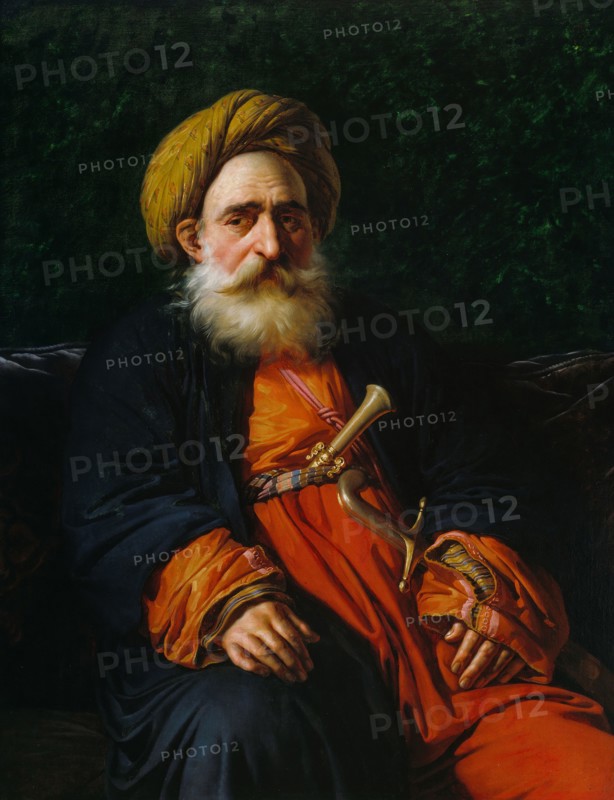 Portrait of the Katchef Dahouth, Christian Mameluke, 1804, Anne-Louis Girodet de Roussy-Trioson, French, 1767-1824, France, Oil on canvas, 57 × 44 1/2 in. (144.7 × 133 cm)