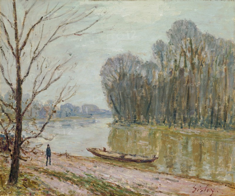 The Loire, 1896, Alfred Sisley, French, 1839-1899, France, Oil on canvas, 18 3/16 × 21 3/4 in. (46.3 × 55.3 cm)