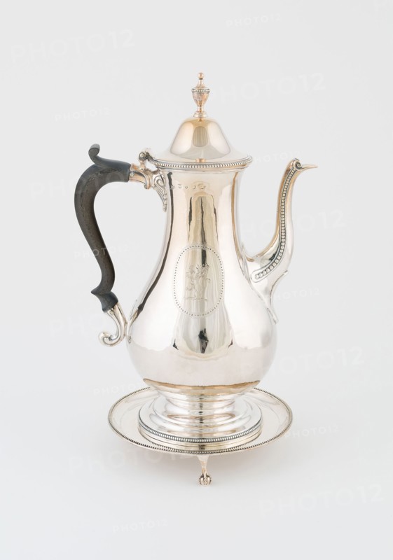 Coffee Pot and Stand, 1786, Hester Bateman, English, 1709-1794, London, England, London, Silver, 29.2 x 17.9 x 15.6 cm (11 1/2 x 7 1/16 x 6 1/8 in.)