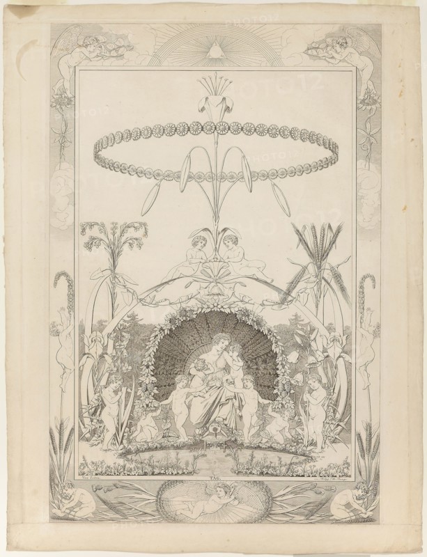 Day, 1803/05, Phillip Otto Runge, German, 1777-1810, Germany, Etching and engraving on cream wove paper, 689 x 463 mm (image), 709 x 483 mm (plate), 762 x 580 mm (sheet)