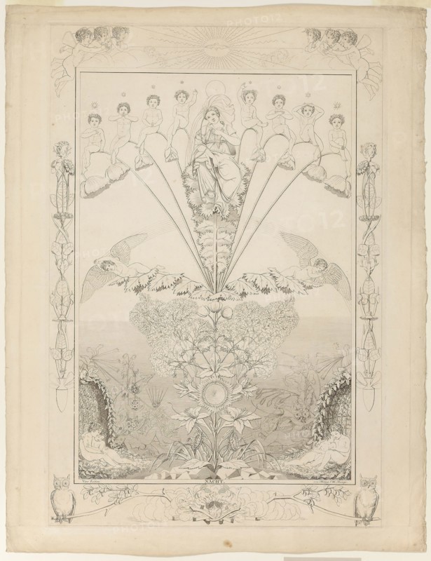 Night, 1803/05, Phillip Otto Runge, German, 1777-1810, Germany, Etching and engraving on paper, 689 x 463 mm (image), 709 x 483 mm (plate), 762 x 580 mm (sheet)