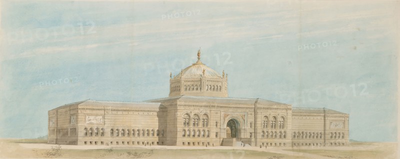 World’s Columbian Exposition Fine Arts Museum, Chicago, Illinois, Perspective, c. 1890–1891, John Wellborn Root, American, 1850-1891, Paul C. Lautrup, delineator, American, active 1890s, United States, Watercolor over graphite on paper, mounted on linen, 55.6 × 116.3 cm (21 7/8 × 45 3/4 in.), Father and Son, 1895, James McNeill Whistler, American, 1834-1903, United States, Transfer lithograph in black on ivory laid paper, 211 x 156 mm (image), 319 x 205 mm (sheet)