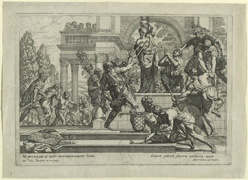 Martyrdom of Saint Martina, c. 1665, Antonio Gherardi, Italian, 1644-1702, Italy, Etching on cream laid paper, 233 x 332 mm (plate), 268 x 373 mm (sheet)