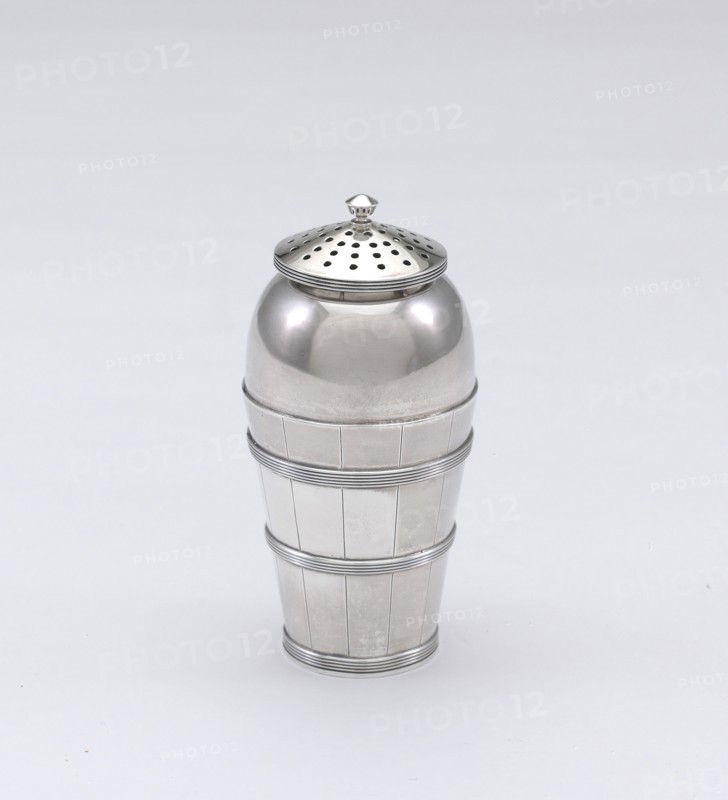 Castor and Salt Dish, 1870, Gorham Manufacturing Company, American, founded 1831, Providence, Rhode Island, Providence, Silver, Castor: 10.5 × 3.5 cm (4 1/8 × 1 3/8 in.), salt: 3.8 × 5.6 cm (1 1/2 × 2 3/16 in.)