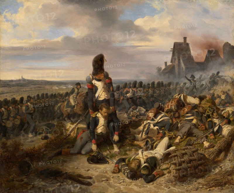 Battle Scene, c. 1825, Joseph Louis Hippolyte Bellangé, French, 1800-1866, France, Oil on canvas, 15 × 17 1/4 in. (38.1 × 48.3 cm)