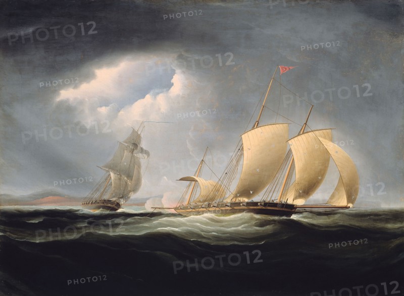 Capture of the Tripoli by the Enterprise, 1806/12, Thomas Birch, American, born England, 1779–1851, Philadelphia, Oil on canvas, 45.1 × 65.1 cm (17 3/4 × 25 5/8 in.)