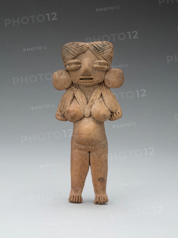 Female Figure, 500/300 B.C., Chupícuaro, Guanajuato or Michoacán, Mexico, México, Ceramic and pigment, 12.1 x 5.1 cm (4 3/4 x 2 in.), Female Figure, 500/300 B.C., Chupícuaro, Formative period, Guanajuato, Chupícuaro, Mexico, Chupícuaro, Ceramic and pigment, H. 7.6 cm (3 in.)