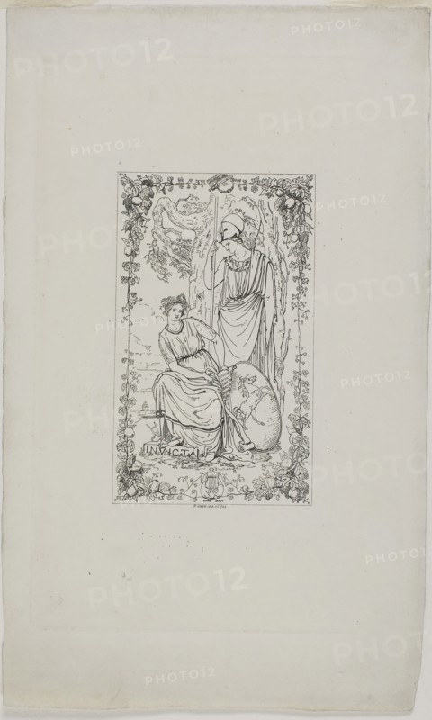 Invicta, 1842, Richard Dadd, English, 1817-1886, England, Etching on ivory wove paper, 130 × 178 mm (image), 225 × 152 mm (plate), 276 × 165 mm (sheet)