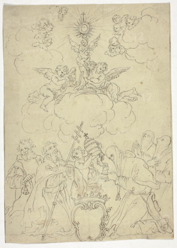 Untitled, n.d., Uknown Artist (German, 18th century), or possibly Bartolomeo Granucci (Italian, flourished 18th century), or a follower of Giulio Pippi, called Giulio Romano (Italian, c. 1499-1546), Italy, Pen and brown ink, over traces of graphite, on cream laid paper, 242 x 172 mm